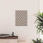 Atomic Age Retro 50s Starburst Pattern in Blush Pink and Gray-Green Poster Gallery Image 2