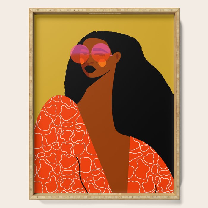 Wavy Retro Vibe Serving Tray Gallery Image 1