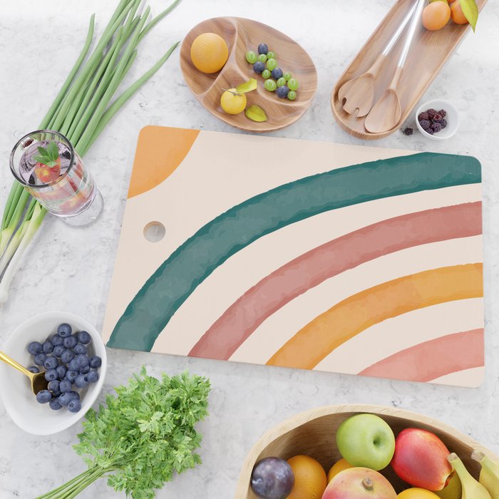 Abstract Colors of the Rainbow Cutting Board Gallery Image 2