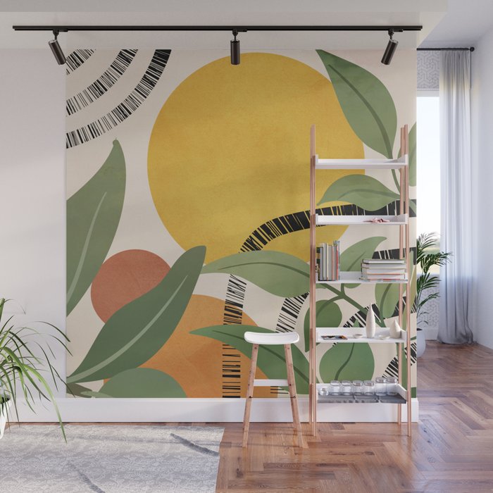 Tropical Garden Leaves 02 Wall Mural Gallery Image 1