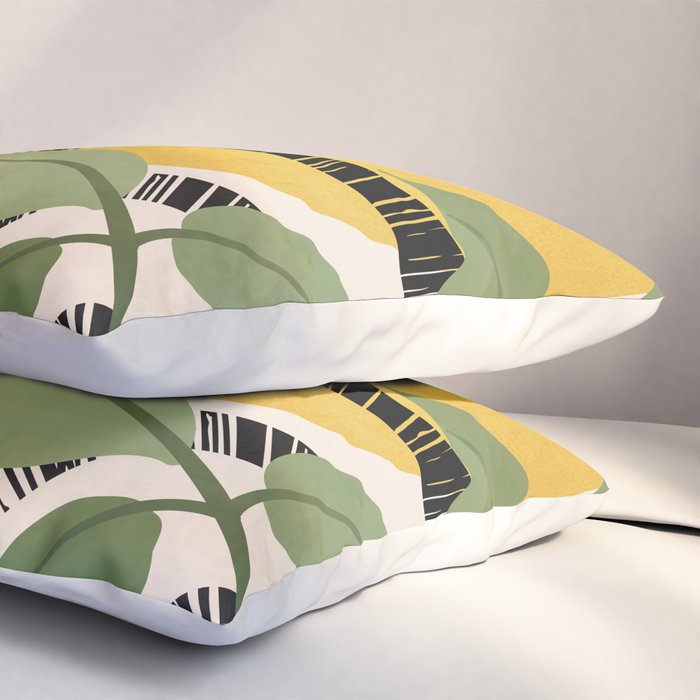 Tropical Garden Leaves 02 Pillow Sham Gallery Image 3