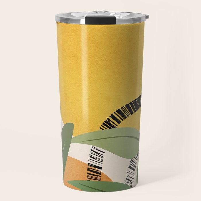 Tropical Garden Leaves 02 Travel Mug Gallery Image 1
