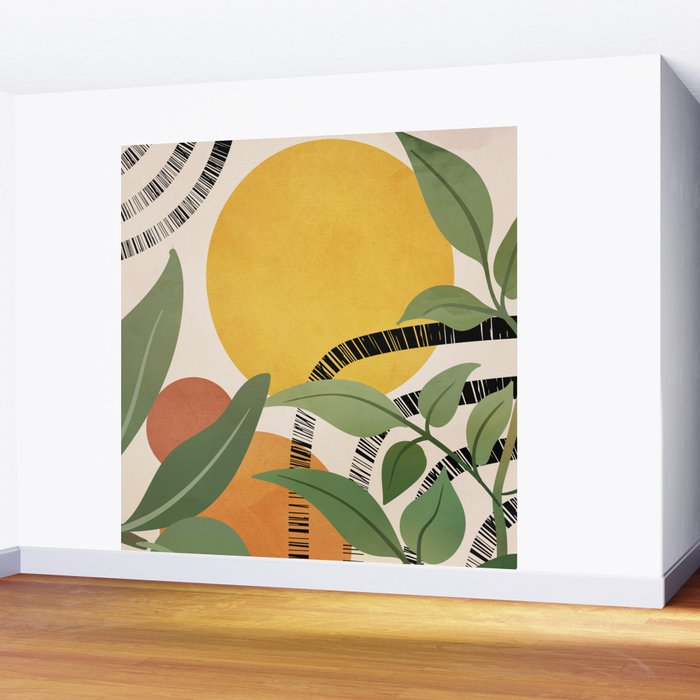 Tropical Garden Leaves 02 Wall Mural Gallery Image 2