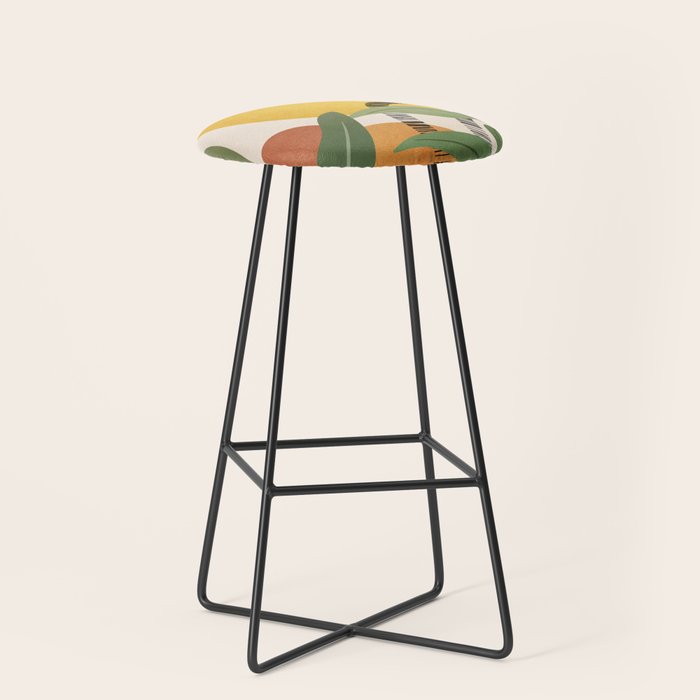 Tropical Garden Leaves 02 Stool Gallery Image 1