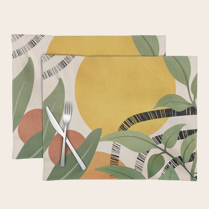 Tropical Garden Leaves 02 Placemat Gallery Image 1