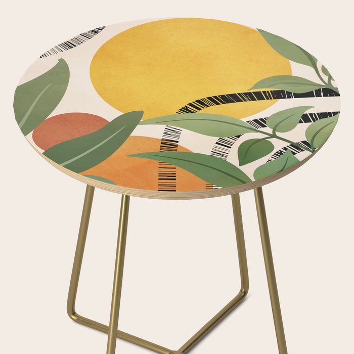 Tropical Garden Leaves 02 Side Table Gallery Image 2
