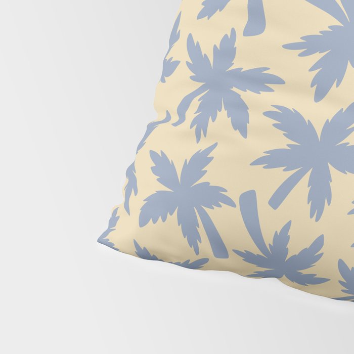 Palm Trees - Blue and Cream Pillow Sham Gallery Image 4