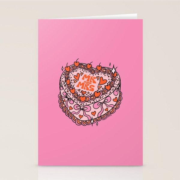Mr. and Mrs. Cake Stationery Card Gallery Image 2