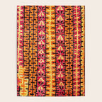 Red Orange Striped Geometric Abstract Antique Moroccan Rug Print Poster Gallery Image 4