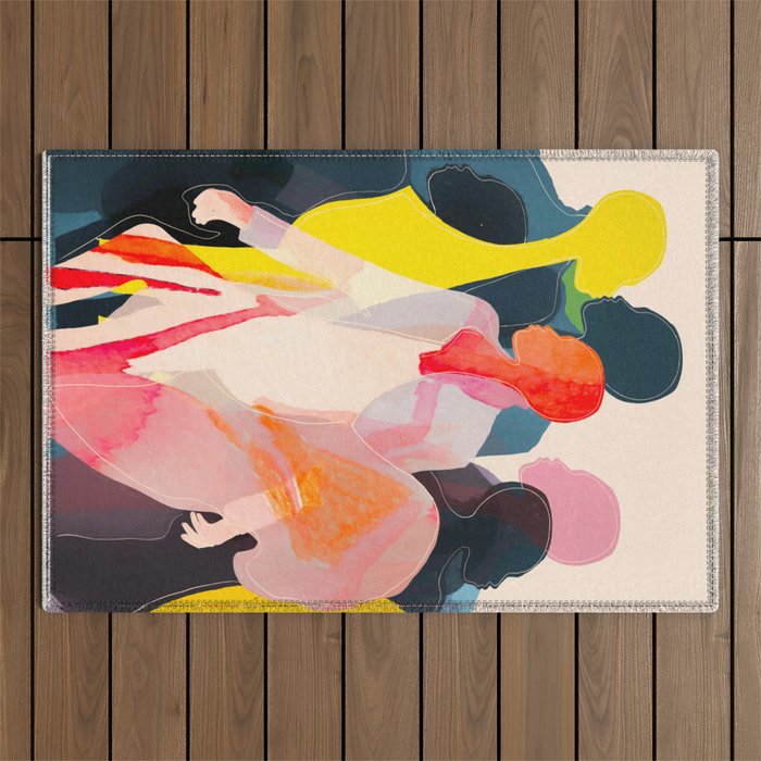 Abstract Figures Outdoor Rug Gallery Image 1