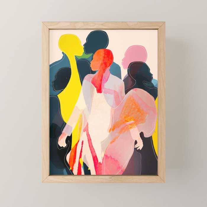 Abstract Figures Mini Art Print Gallery Image 1