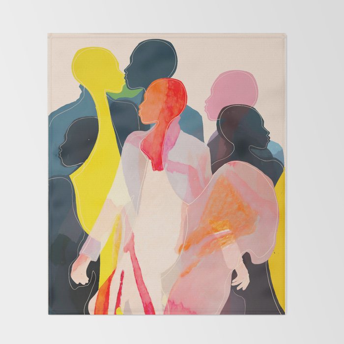 Abstract Figures Throw Blanket Gallery Image 2