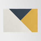 Tricolor Geometry Navy Yellow Rug Gallery Image 2