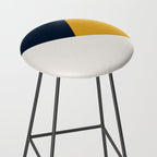 Tricolor Geometry Navy Yellow Stool Gallery Image 2
