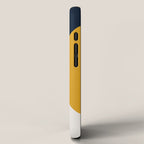 Tricolor Geometry Navy Yellow iPhone Case Gallery Image 2