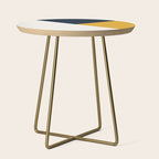 Tricolor Geometry Navy Yellow Side Table Gallery Image 1