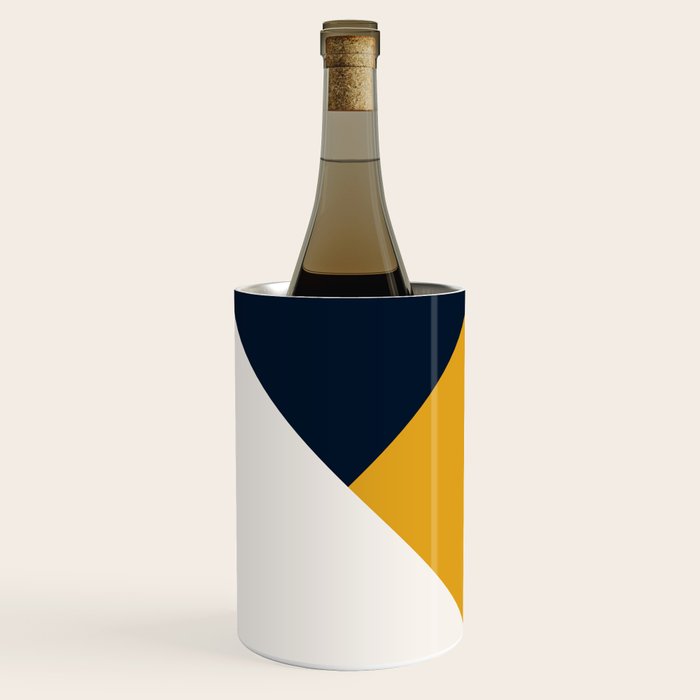 Tricolor Geometry Navy Yellow Wine Chiller Gallery Image 1