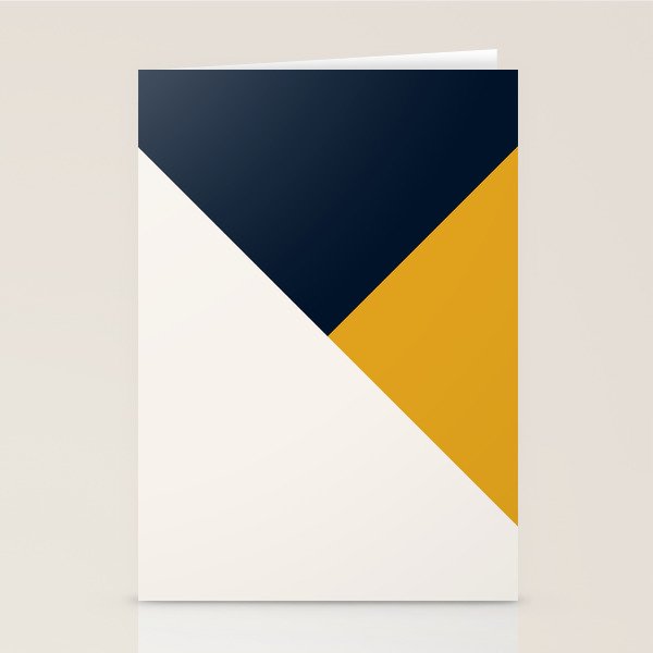 Tricolor Geometry Navy Yellow Stationery Card Gallery Image 2