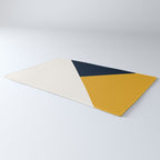 Tricolor Geometry Navy Yellow Rug Gallery Image 3