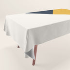 Tricolor Geometry Navy Yellow Tablecloth Gallery Image 1