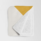 Tricolor Geometry Navy Yellow Throw Blanket Gallery Image 3