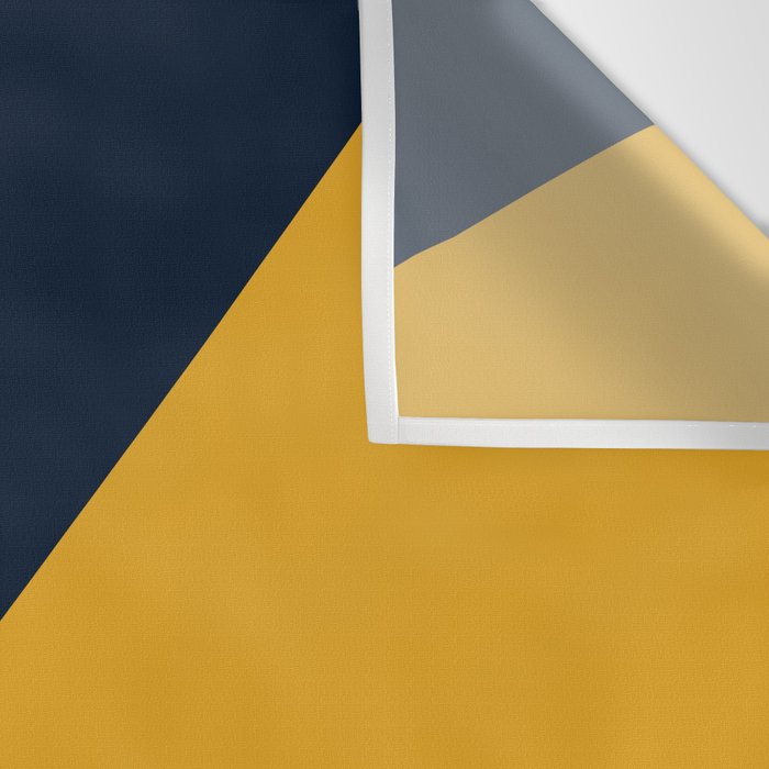 Tricolor Geometry Navy Yellow Wall Tapestry Gallery Image 3