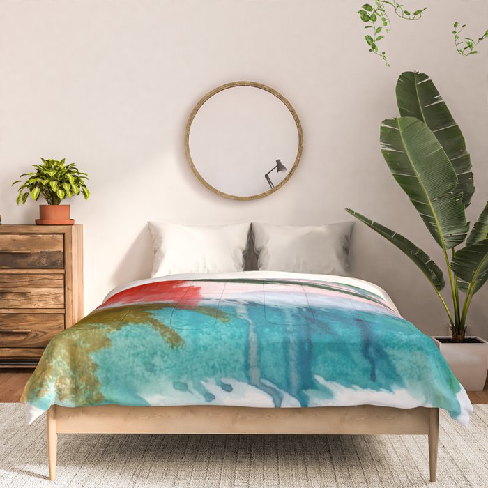 Happiness - a bright abstract piece Comforter Gallery Image 3