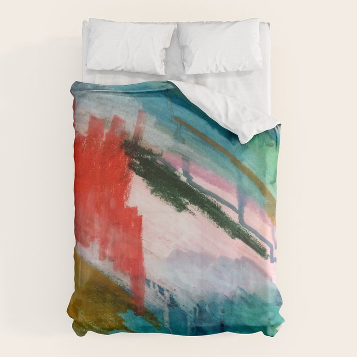 Happiness - a bright abstract piece Duvet Cover Gallery Image 6