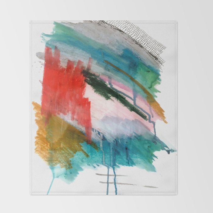 Happiness - a bright abstract piece Throw Blanket Gallery Image 2
