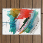 Happiness - a bright abstract piece Outdoor Rug Gallery Image 1
