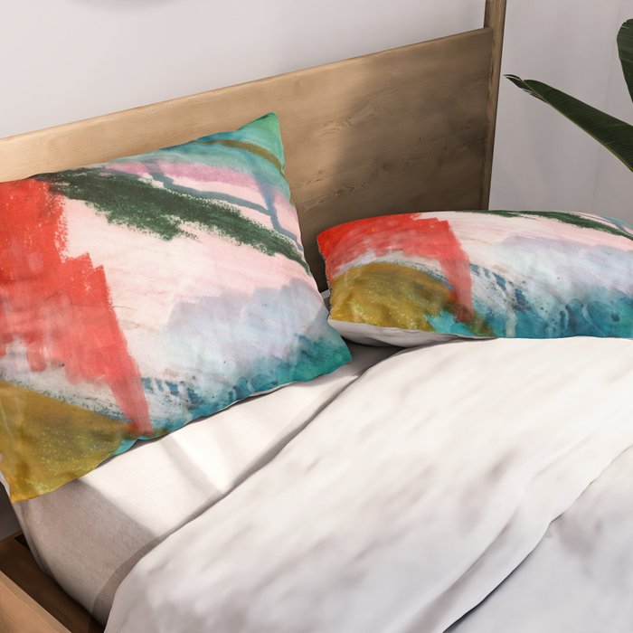 Happiness - a bright abstract piece Pillow Sham Gallery Image 2
