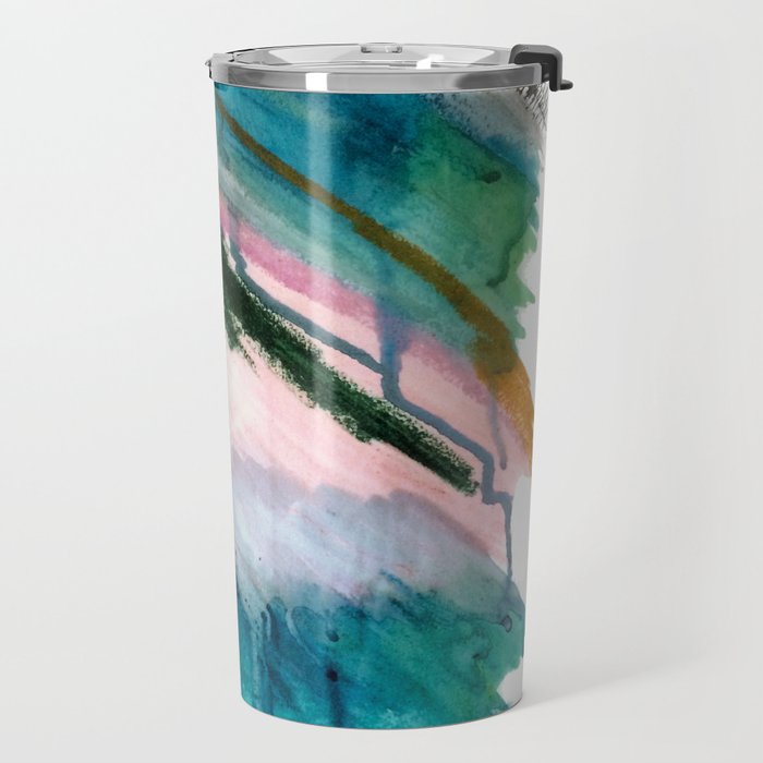 Happiness - a bright abstract piece Travel Mug Gallery Image 2