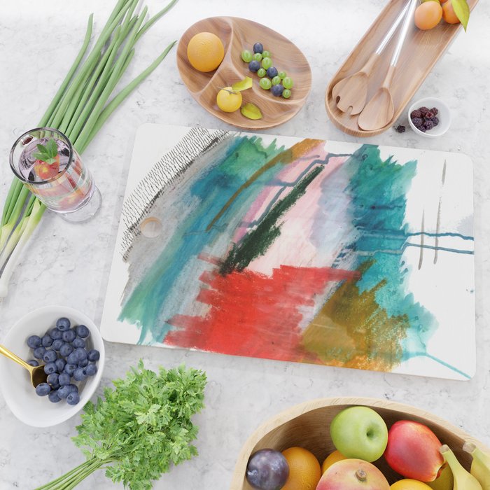 Happiness - a bright abstract piece Cutting Board Gallery Image 2