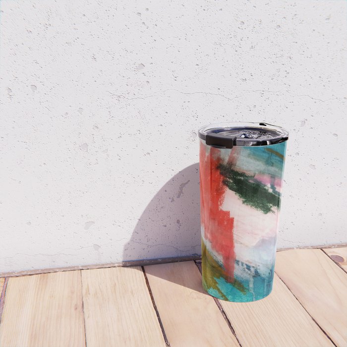 Happiness - a bright abstract piece Travel Mug Gallery Image 4