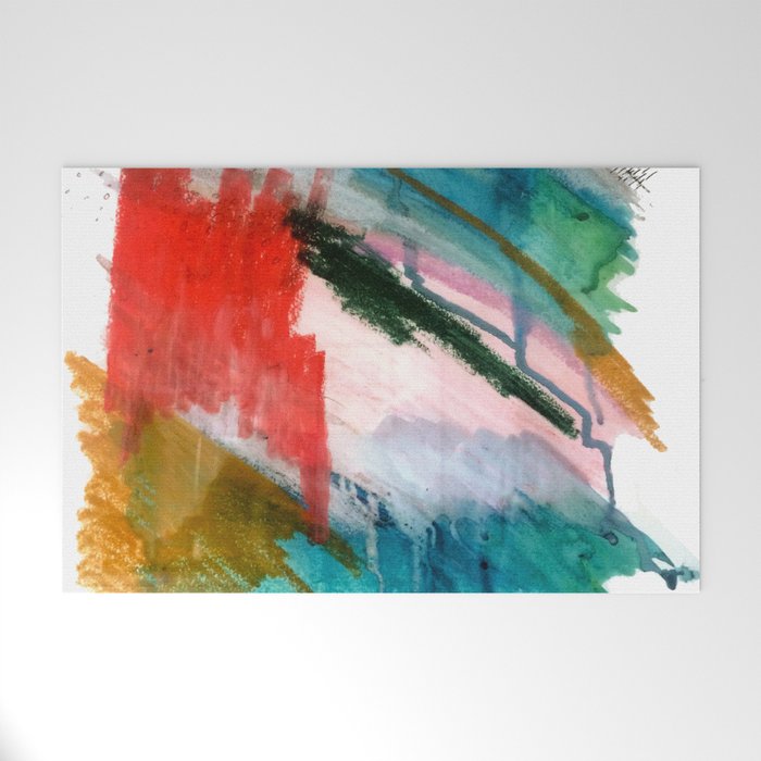 Happiness - a bright abstract piece Welcome Mat Gallery Image 1