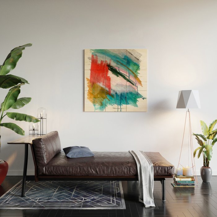 Happiness - a bright abstract piece Wood Wall Art Gallery Image 2