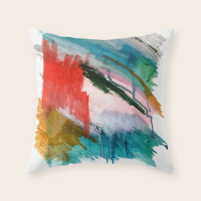 Happiness - a bright abstract piece Throw Pillow Gallery Image 6