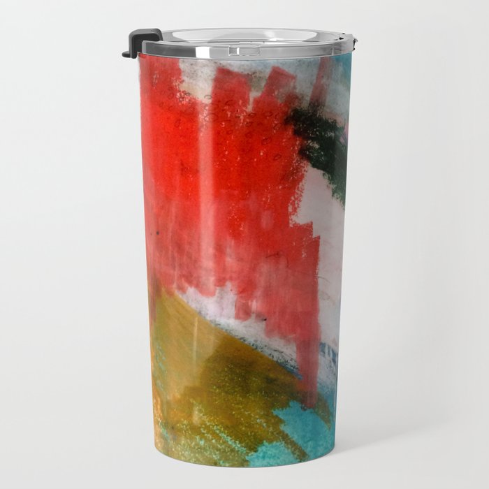 Happiness - a bright abstract piece Travel Mug Gallery Image 3