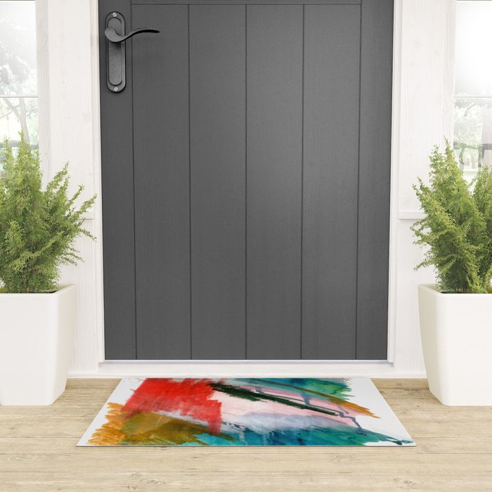 Happiness - a bright abstract piece Welcome Mat Gallery Image 3
