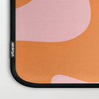Retro Liquid Swirl Abstract 2 in Pastel Pink and Light Orange Laptop Sleeve Gallery Image 3