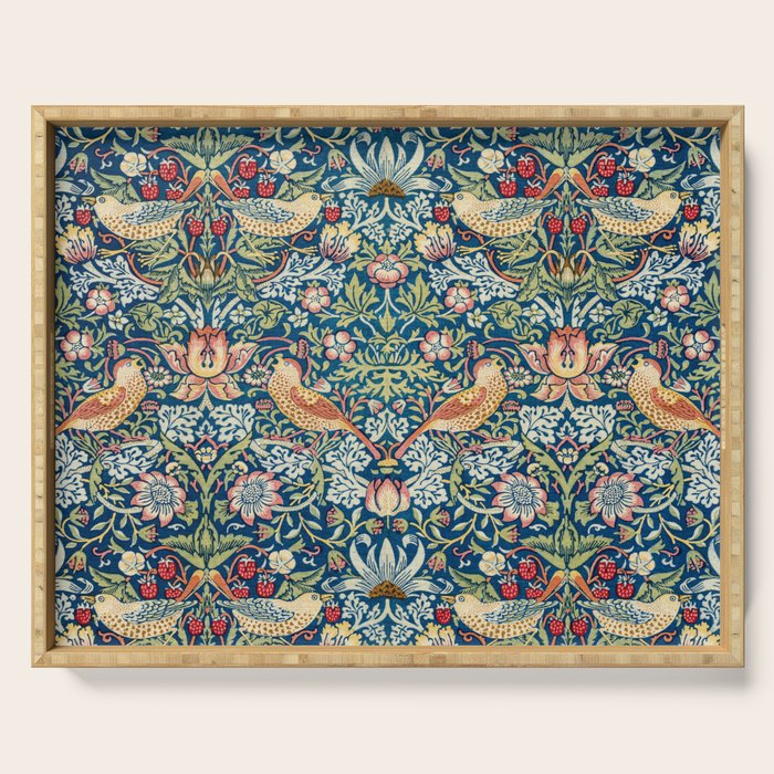 William Morris  Strawberry Thief Serving Tray Gallery Image 1