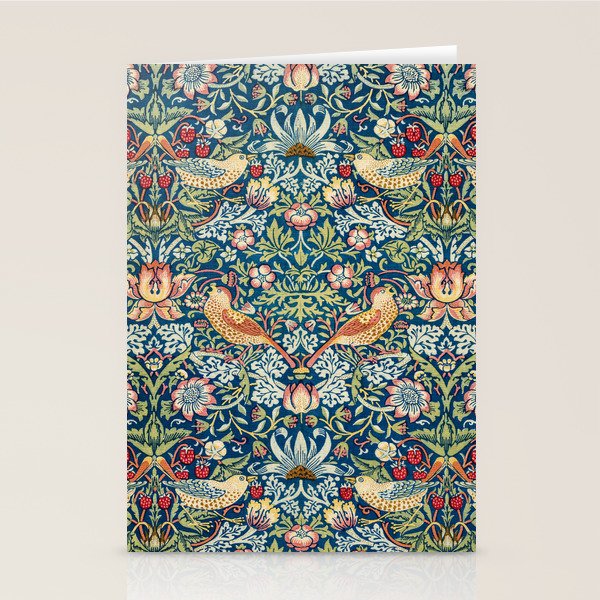 William Morris  Strawberry Thief Stationery Card Gallery Image 2