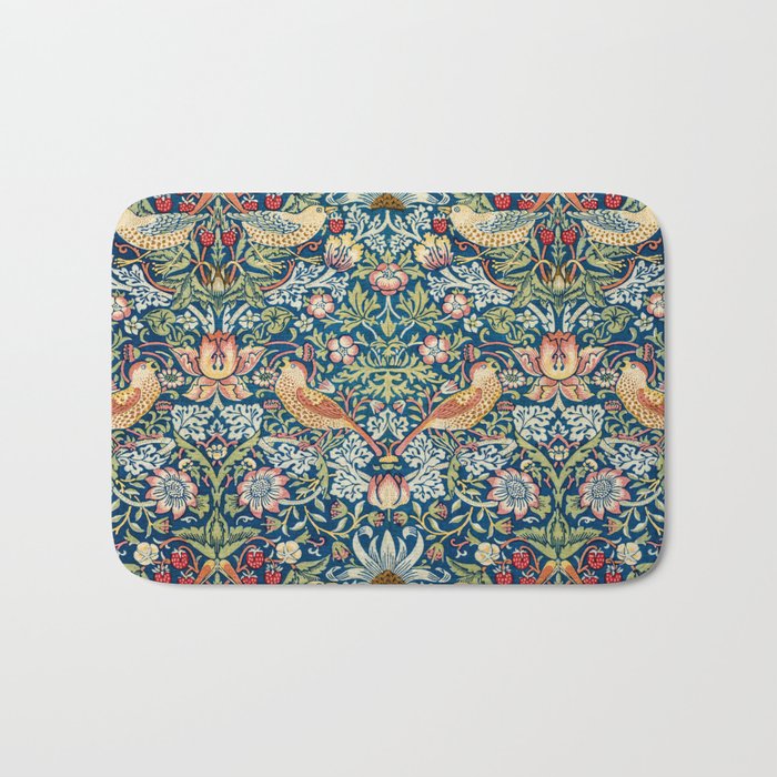 William Morris  Strawberry Thief Bath Mat Gallery Image 1
