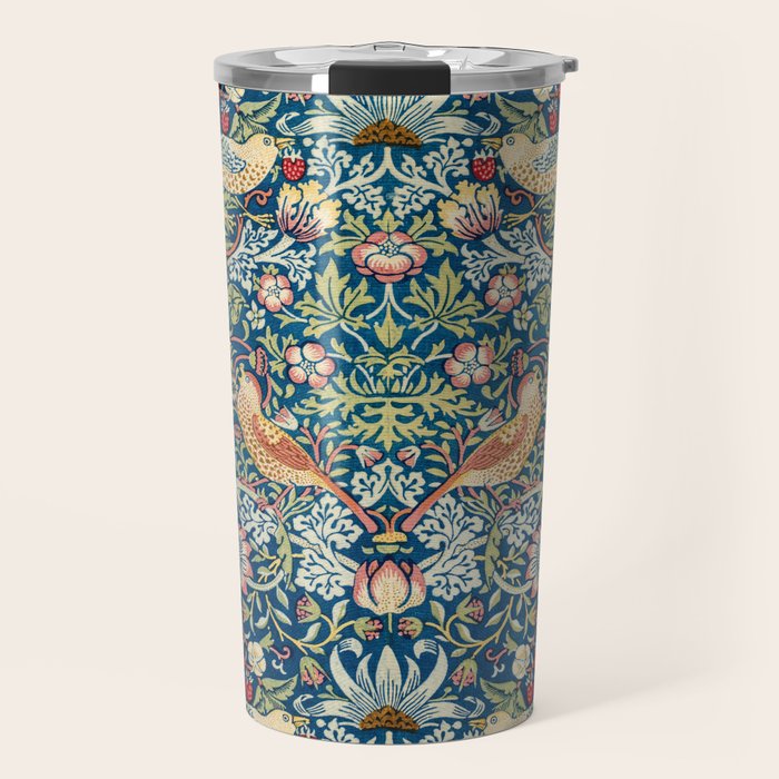 William Morris  Strawberry Thief Travel Mug Gallery Image 1