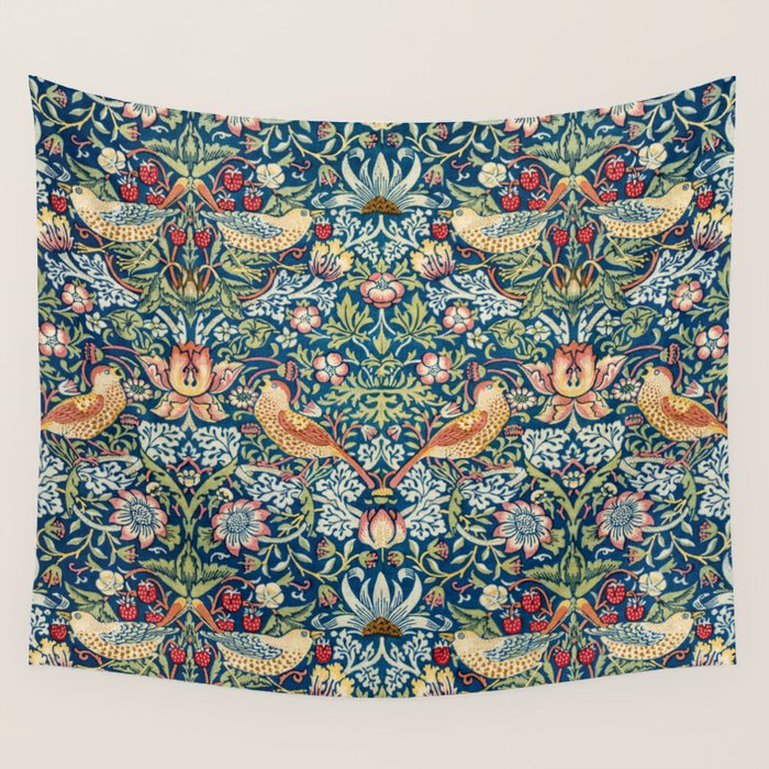 William Morris  Strawberry Thief Wall Tapestry Gallery Image 4