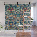 William Morris  Strawberry Thief Wall Mural Gallery Image 1