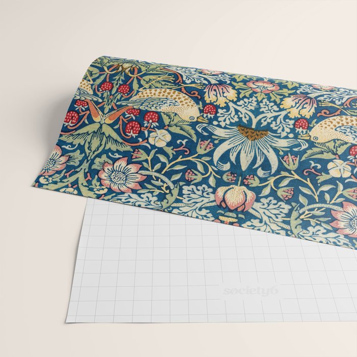William Morris  Strawberry Thief Wrapping Paper Gallery Image 2