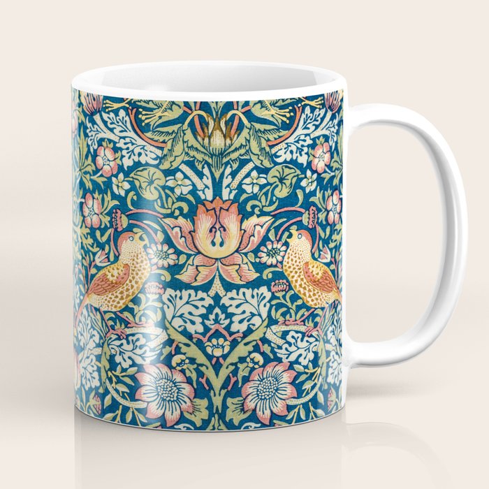 William Morris  Strawberry Thief Coffee Mug Gallery Image 1