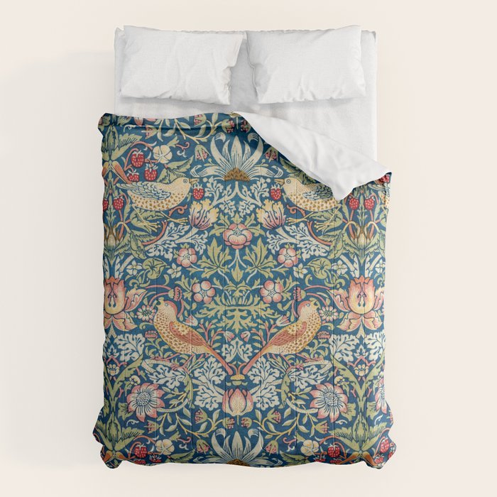 William Morris  Strawberry Thief Comforter Gallery Image 6