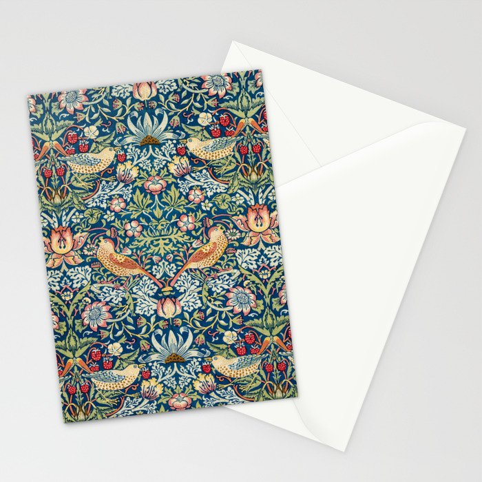 William Morris  Strawberry Thief Stationery Card Gallery Image 2